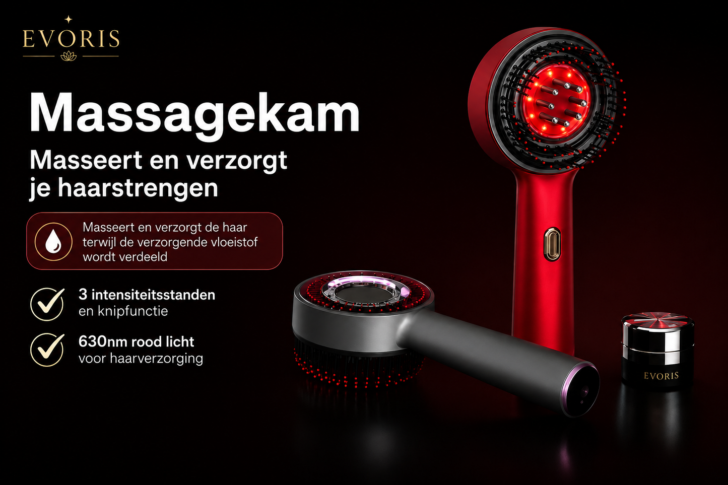 Roodlicht Scalp Spa Borstel
